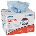 Bsc Preferred Kimberly Clark WypALL X90 - 11.1 x 16.8'' Blue Heavy-Duty Wipers Dispenser Box - 136-count S-19388